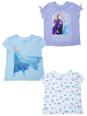 Disney Frozen Girls 3 Pack Tees, FROZEN , 5